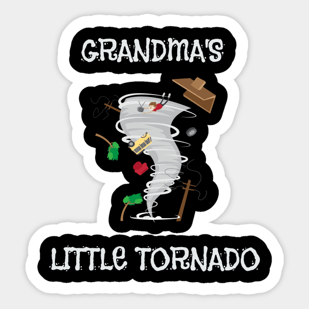 Cute Grandma's Little Tornado Kids Sticker by theperfectpresents